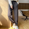 Women's Sports Wool Pants in AutumnWinter Solid Color Pockets Warm High-Quality Casual 100% Merino Pure Wool Small Leg Pants