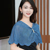 Short Outer Wear Multicolor Knitted Shawl Breathable Short Tulle Shawl Thin Coat Women