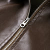 Vintage PU Leather Jacket Autumn Ladies Zipper Lapel Long Sleeve Pocket Coat With Belt Women's Loose Streetwear