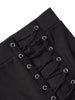 Women's Pants Solid Color Grommet Buckle Lace Up Pants Elastic Waist Punk Skinny Pants