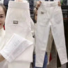 Loose 5XL Embroidered letter Women Pants Spring Autumn Casual Pants Women's Versatile Straight Harun Pants