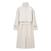 Autumn Beige Lapel Long Trench Coats With Belt Double Breasted Loose Women Windbreaker Winter Female Overcoat