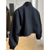 Autumn Korean Style FeelDesign Stand Collar Cropped Jacket For Women Petite Workwear Elegant Casual Chic Tops