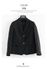Preppy Style Slim Fit Solid Blazer Woman Double Button Turn-Down Collar Blazers Women Spring Autumn Basic Student JK Suit Coat