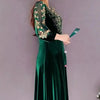 Middle Aged And Elderly Women's Clothing Spring Autumn Styles Noble And Stylish Velvet Dresses Dresses With Enlarged Sizes