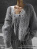 Women Knitted Thick Cashmere Wool Cardigan Chic V Neck Single Breasted Long Sleeve Sweater Fall Winter Coat Outwear