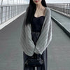 Autumn Y2K Shrug Long Sleeve Cardigan for Women Korean Hollow Out Knitted Coat Harajuku Loose Lightweight Shawl Tops