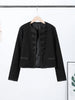 Spring Double Breasted Cardigan Jacket For Women Vintage Round Collar Cropped Coats Lady High Street Chic Outerwear
