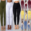 Solid Color Skinny Jeans Woman White Black High Waist Render Jeans Vintage Sexy Long Pants Femme Casual Pencil Pants Denim Jeans