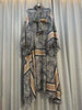 Autumn Irregular Midi Dress Female long Sleeve Elegant Loose Print Casual Party A-line Evening Dress For Women