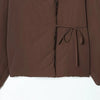 Crop Brown Outerwears Women's Winter Jacket Lace-Up Long Sleeve Quilted Jacket Woman Lightweight Padded Jacket