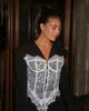 Sexy Lace Patchwork V Neck Slim Coat Long Sleeve Single Breast Cinch Waist Blazer Jackets Female Dinner Street Jacket
