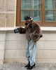 Modern Faux Fur Like Plush Jacket Autumn Winter Women's Warm Trench Coat Thicken Lady's Party Street Wear