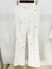 High Street FW Designer Runway Suit Set Ladies Slim Fit Single Button Rivet Gromet Blazer Jacket Pants Suit
