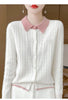 Cashmere Sweater For Women Autumn And Winter Knitted Cardigan For Women Loose Fitting Woolen Sweater Lapel Jacket Camel XXXL