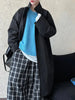 Office Lady Trench Coat Solid Color Lapel Long Sleeves Single Breasted Loose Windbreaker Spring Autumn 2DA8844