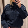 Suede Jacket Women's Jackets Autumn Darkgrey Khaki Bomber Jacket Chic Zip Up Long Sleeve Coat Outerwear