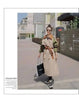 Trench Coat Women's Chic Splicing Color Block Lapel Double Breasted Long Windbreaker Belt Coat Spring 2DA1718