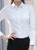 Spring Autumn black white shirt women's Korean version slim fit long sleeved workwear shirt professional dress formal top