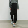 Women Casual Pants Winter Sweatpants Tapered Elastic Waist Split Design Fleece-Lined Warm Trousers