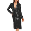 Adults Womens Glossy Open Front Long Jackets with Belt Long Trench Coat Blazer Lapel PU Leather Overcoat Streetwear Clubwear