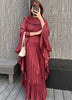 Ruffle Sleeves Pleated Dress For Women Lapel Solid Color Maxi Style Loose Elegant Clothing Spring 2DA2766