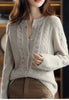 Autumn Knitted Cardigan Women's Jacket Long Sleeve Korean Loose Round Neck Cardigan Sweater Jackets Women Casual Knit Top
