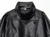 Chic Black Faux Leather Jackets Women Long Sleeve Buttons Elastic Oversized Coats Autumn Winter Streetwear