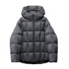 Women Light White Down Jacket with Hood Loose Over Size Casual Autumn Winter Outwear Square Warm Short Coat