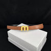 Thin 2.5cm Belts for Women Girls Waist Belt Cowhide Leather MetalBuckle Belt Leisure Dress Jeans Waistband