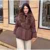 Faux Fur Neck Short Jackets Women Long Sleeve Ruff Thicken Loose Outerwear Female Autumn Winter Chic Daily Coats