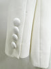High Street Designer Suit Women Gold Beaded Sequins Zipper Long Sleeve Jacket Pants Suit 2pcs Set