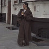 High Street Brown Belted Trench Coats Women's Loose Lapel Lace-up Button Full Sleeve Windbreakers Autumn Ladies Outwear