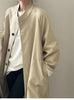 Lazy Loose Stand Up Collar Long Ttrench Coat For Women Spring Autumn Casual British Style Windbreaker Overcoat