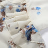 Sexy Print Women Long Dress Urban V-neck Single Breasted Ruffles Half Sleeve Female Dresses Spring Autumn Lady Robe