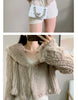 Real Rabbit Fur Hooded Coat Long Sleeve Women Casual Loose Knitted Genuine Fur Jacket With Hood Female Natural Fur Outwear