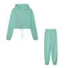 Fall Winter Women's Hoodies Two Piece Set - Oversized Hoodie Sweatpants Sportswear Suit Casual Sweatshirt Trouser Set