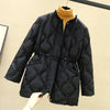 Winter Women Parkas Down Cotton Overcoat Female Casual Thick Warm Windproof Waist Padded Cotton Outwear Coat Female