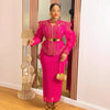 Spring African Clothes for Women long sleeve polyester Dashiki Ankara Outfit Robe Plus Size Wedding Party Dresses