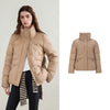Women's 90% White Duck Down Jacket Autumn High Neck Windproof Fluffy Cocoon Silhouette Warm Outerwear