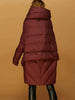 Winter Big Size Down Coat For Women Irregular Design A-line Solid Color Loose Mid Length Clothing 2VV223