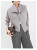 Short Jacket For Women Spring Casual Temperament Loose Large Lapel Single Breasted Pleated Coat 2DA8011