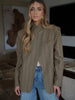 Vintage Plaid Lapel Jacket Shorts Set Women Full Sleeve Belted Buttons Pockets Blazer Suit Autumn Lady Commute Street Outfit