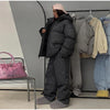 Print Hooded Puffer Coat Set Women Quilted High Neck Full Sleeve Zip Pockets Jacket Wide Leg Pants Winter Warm Sets