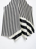 Fall Striped Patchwork Women Blue Suit Neck-mounted Vest+ Modern Straight Pants Night Party Streetwear Set