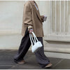 Casual Solid Women Blazer Coat Lapel Long Sleeve One Button Loose Outerwear Autumn Female Chic High Street Overcoat