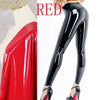 Stretch Slim High Waist Faux Latex Trousers Women Sexy Wetlook Patent Leather Seameless Leggings Zip Open Crotch Pants Custom