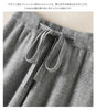 Thick Warm Knitted Casual Chic Basic Soft Elastic High Waist Women's Pants Korean Straight Ankle-Length Pants For Women