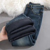Jeans For Woman Y2k Pants Gray Stone Flared Stretch Winter Retro High Waist Horse Hoof Trousers Wide Leg Bell Bottom