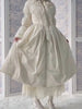 Waist-cinching Slim Puffy Long Jacket Unique S Line Big Hem Thicken Warm Robes Lady High Street Outwear